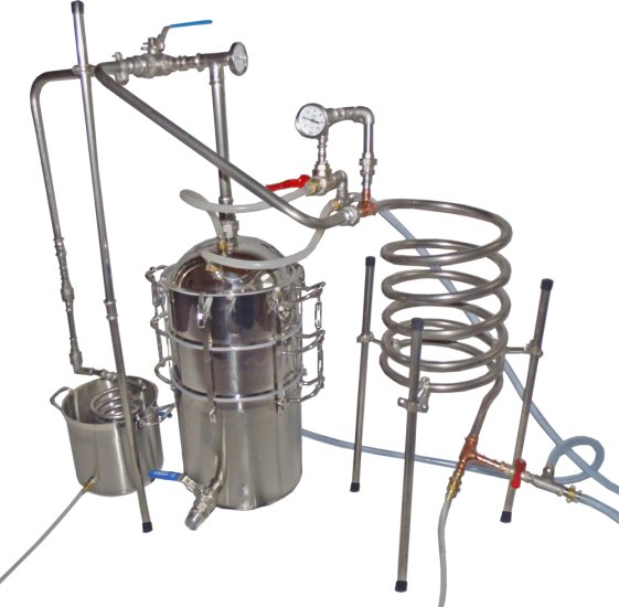 (Bild für) DESTILLIERMEISTER JUMBO D50 DeLúxe-Plus, 2 Kolonnen, Dephlegmator, 2 Wege-Kühlung und Aromaverstärker - zum Schließen ins Bild klicken