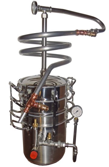 (Bild für) DESTILLIERMEISTER JUNIOR-W23 - 23 l Wasserbad-Destille zum Schnaps brennen - zum Schließen ins Bild klicken