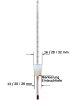 Laboratory Thermometer, 30 cm and Silicon-Plug, Ø 21-27 mm